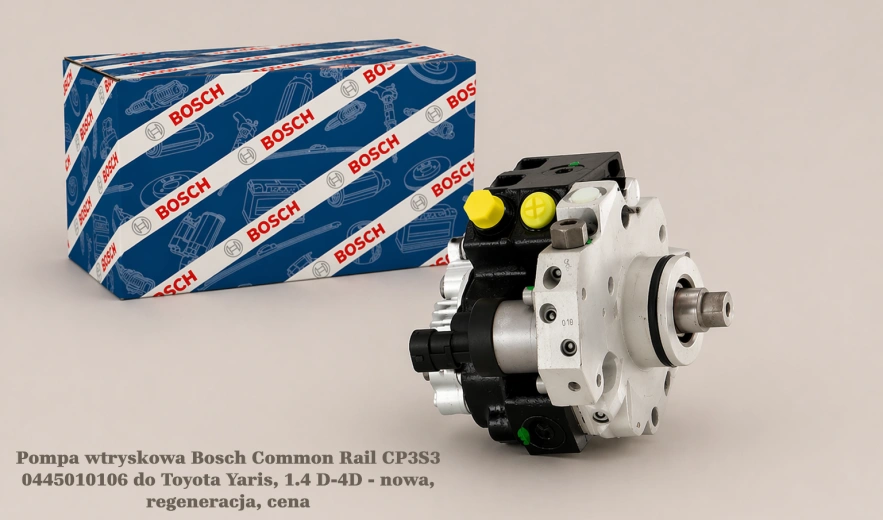Pompa wtryskowa Bosch Common Rail CP3S3 0445010106 do Toyota Yaris, 1.4 D-4D - nowa, regeneracja, cena