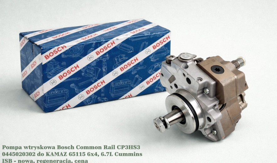 Pompa wtryskowa Bosch Common Rail CP3HS3 0445020302 do KAMAZ 65115 6x4, 6.7L Cummins ISB - nowa, regeneracja, cena