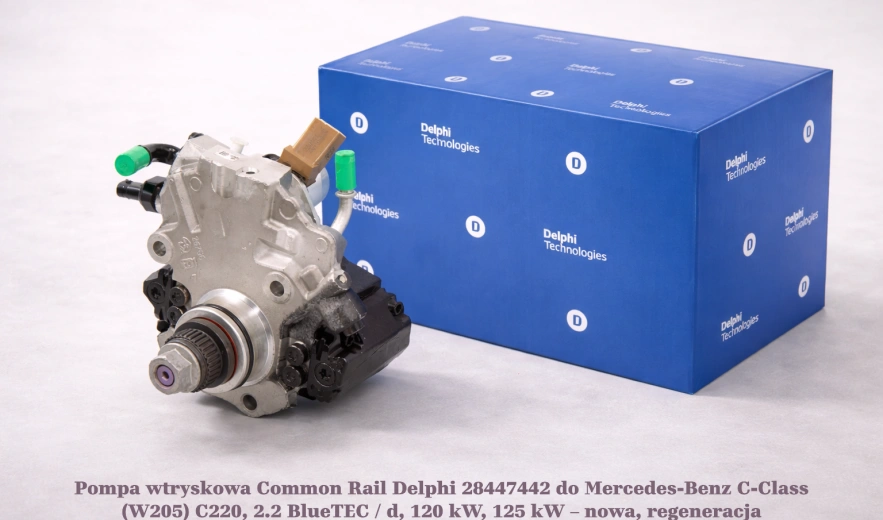 Pompa wtryskowa Common Rail Delphi 28447442 do Mercedes-Benz C-Class (W205) C220, 2.2 BlueTEC / d, 120 kW, 125 kW – nowa, regeneracja