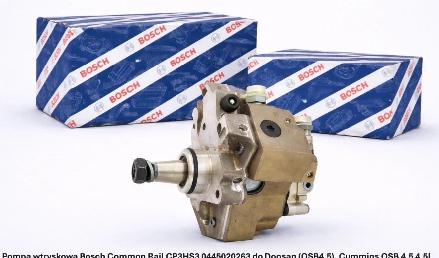 Pompa wtryskowa Bosch Common Rail CP3HS3 0445020263 do Doosan (QSB4.5), Cummins QSB 4.5 4.5L - nowa, regeneracja, cena
