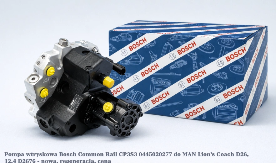 Pompa wtryskowa Bosch Common Rail CP3S3 0445020277 do MAN Lion’s Coach D26, 12.4 D2676 - nowa, regeneracja, cena