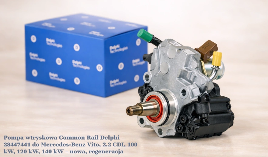 Pompa wtryskowa Common Rail Delphi 28447441 do Mercedes-Benz Vito, 2.2 CDI, 100 kW, 120 kW, 140 kW – nowa, regeneracja