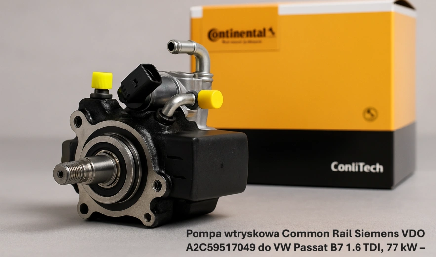Pompa wtryskowa Common Rail Siemens VDO A2C59517049 do VW Passat B7 1.6 TDI, 77 kW – nowa, regeneracja
