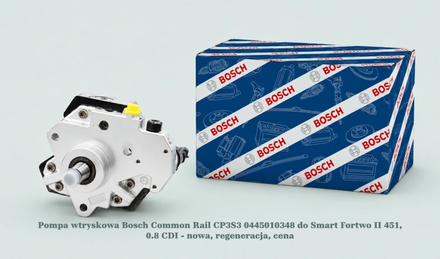 Pompa wtryskowa Bosch Common Rail CP3S3 0445010348 do Smart Fortwo II 451, 0.8 CDI - nowa, regeneracja, cena