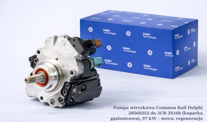 Pompa wtryskowa Common Rail Delphi 28568252 do JCB JS160 (koparka gąsienicowa), 97 kW – nowa, regeneracja