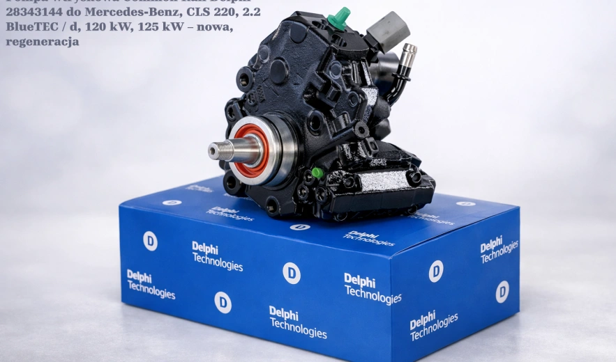 Pompa wtryskowa Common Rail Delphi 28343144 do Mercedes-Benz, CLS 220, 2.2 BlueTEC / d, 120 kW, 125 kW – nowa, regeneracja