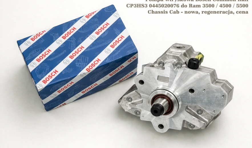 Pompa wtryskowa Bosch Common Rail CP3HS3 0445020076 do Ram 3500 / 4500 / 5500 Chassis Cab, 6.7L Cummins Turbo Diesel (R6) - nowa, regeneracja, cena
