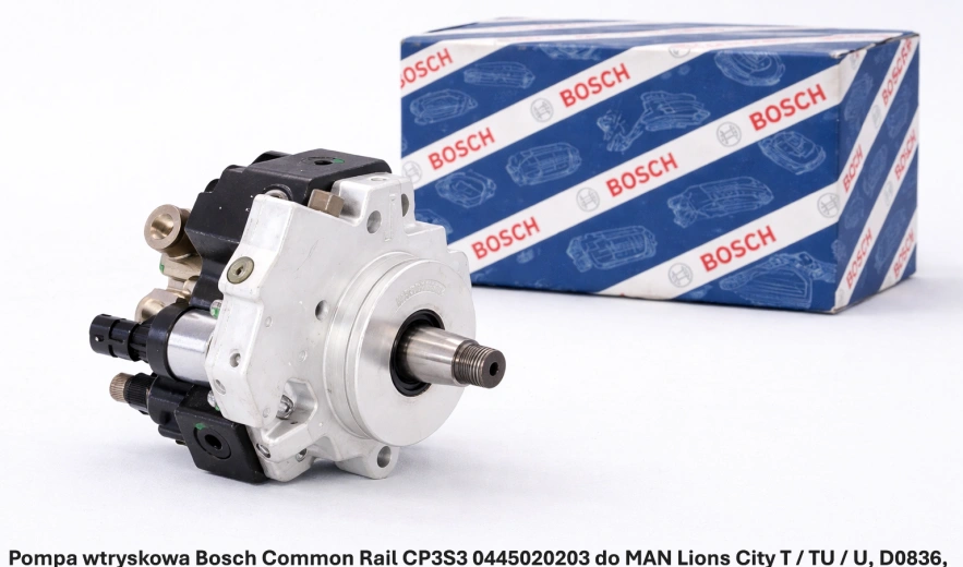 Pompa wtryskowa Bosch Common Rail CP3S3 0445020203 do MAN Lions City T / TU / U, D0836, 6.9 l - nowa, regeneracja, cena