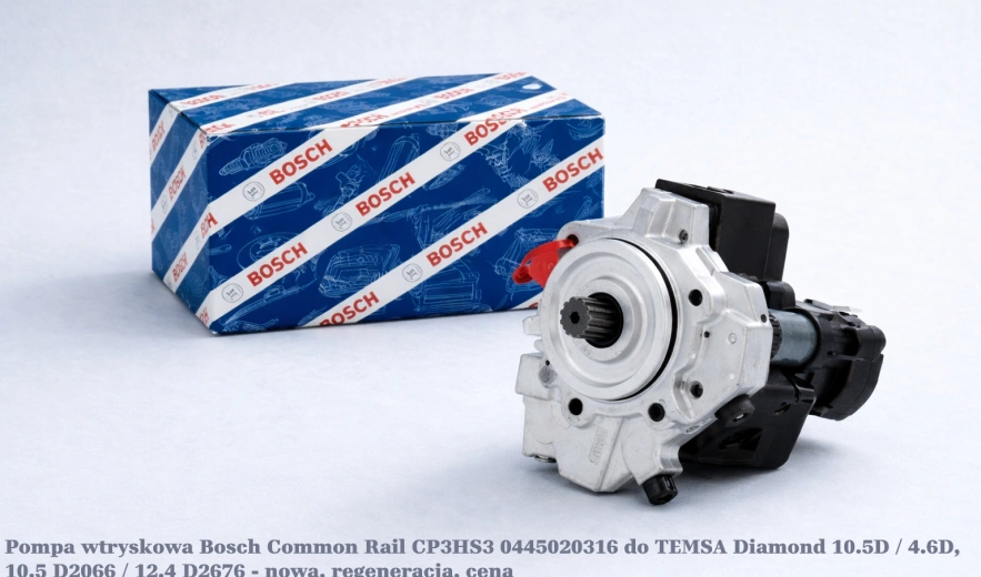 Pompa wtryskowa Bosch Common Rail CP3HS3 0445020316 do TEMSA Diamond 10.5D / 4.6D, 10.5 D2066 / 12.4 D2676 - nowa, regeneracja, cena