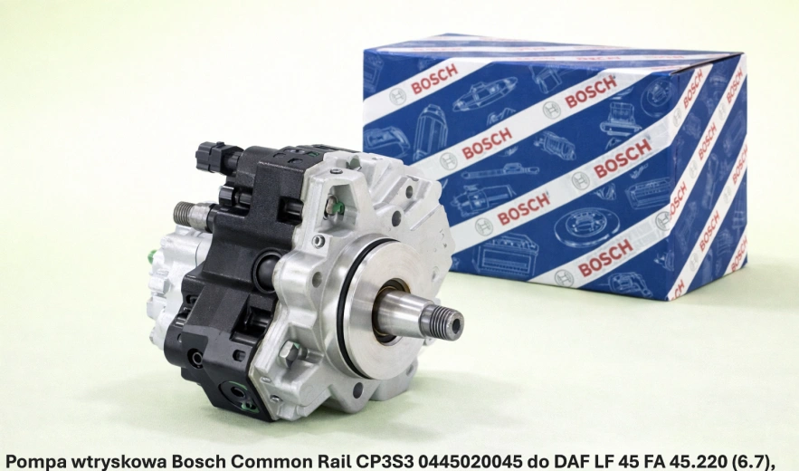 Pompa wtryskowa Bosch Common Rail CP3S3 0445020045 do DAF LF 45 FA 45.220 (6.7), GR 165 S1- nowa, regeneracja, cena