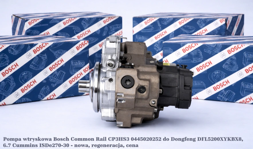 Pompa wtryskowa Bosch Common Rail CP3HS3 0445020252 do Dongfeng DFL5200XYKBX8, 6.7 Cummins ISDe270-30 - nowa, regeneracja, cena