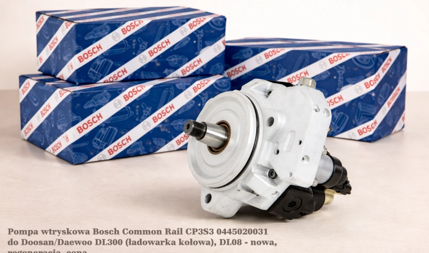 Pompa wtryskowa Bosch Common Rail CP3S3 0445020031 do Doosan/Daewoo DL300 (ładowarka kołowa), DL08 - nowa, regeneracja, cena