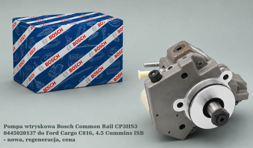 Pompa wtryskowa Bosch Common Rail CP3HS3 0445020137 do Ford Cargo C816, 4.5 Cummins ISB - nowa, regeneracja, cena