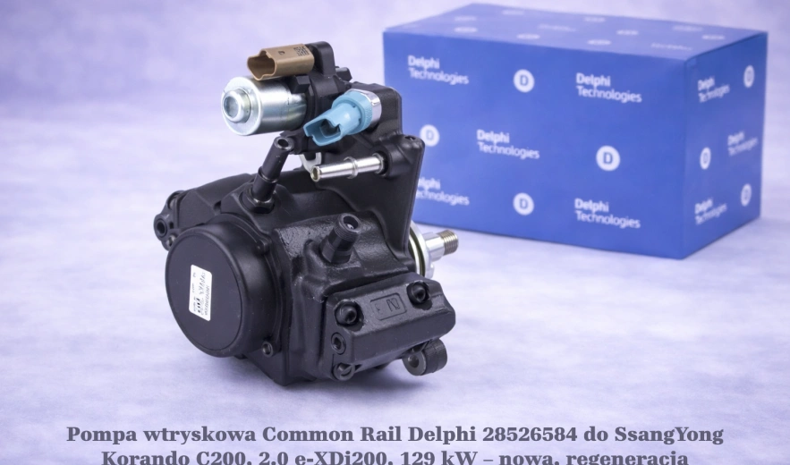 Pompa wtryskowa Common Rail Delphi 28526584 do SsangYong Korando C200, 2.0 e-XDi, 129 kW – nowa, regeneracja
