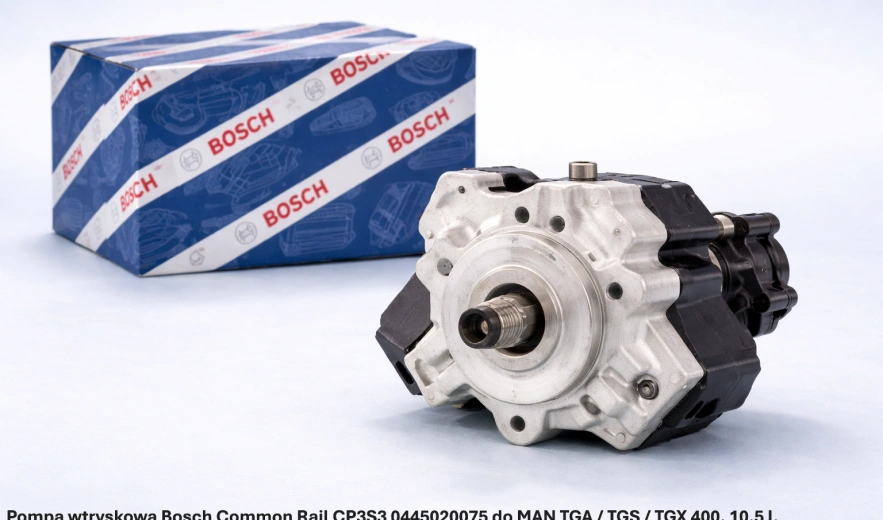 Pompa wtryskowa Bosch Common Rail CP3S3 0445020075 do MAN TGA / TGS / TGX 400, 10.5 l, D2066 - nowa, regeneracja, cena