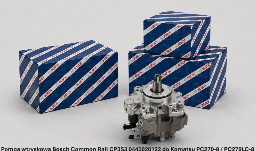 Pompa wtryskowa Bosch Common Rail CP3S3 0445020122 do Komatsu PC270-8 / PC270LC-8 - 6.7 l - nowa, regeneracja, cena