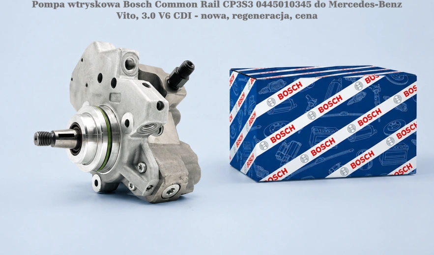 Pompa wtryskowa Bosch Common Rail CP3S3 0445010345 do Mercedes-Benz Vito, 3.0 V6 CDI - nowa, regeneracja, cena