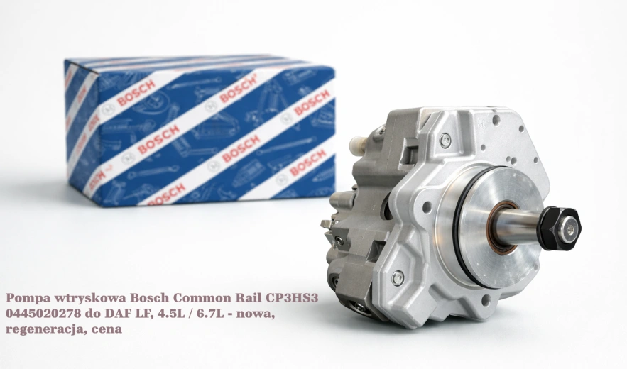 Pompa wtryskowa Bosch Common Rail CP3HS3 0445020278 do DAF LF, 4.5L / 6.7L - nowa, regeneracja, cena