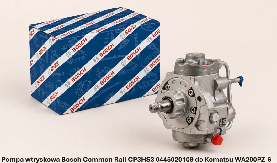 Pompa wtryskowa Bosch Common Rail CP3HS3 0445020109 do Komatsu WA200PZ-6 - Komatsu SAA4D107E-1, 94 kW- nowa, regeneracja, cena