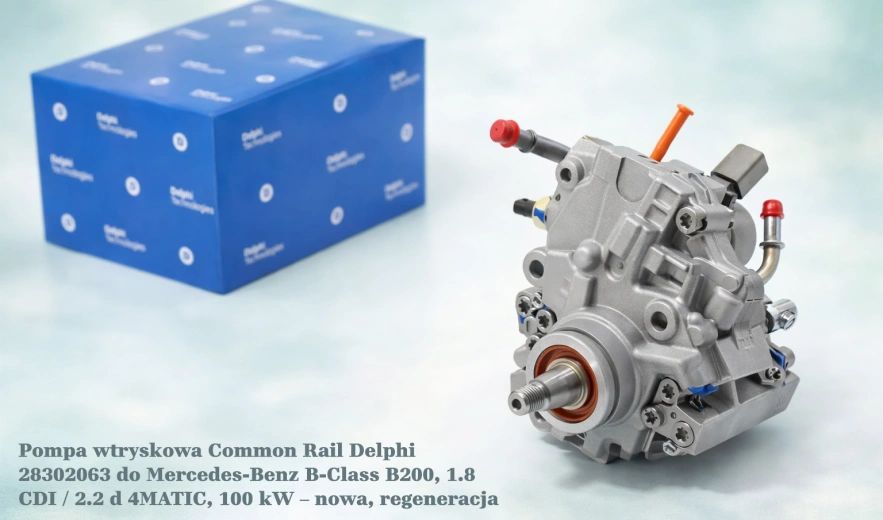 Pompa wtryskowa Common Rail Delphi 28302063 do Mercedes-Benz B-Class B200, 1.8 CDI / 2.2 d 4MATIC, 100 kW – nowa, regeneracja