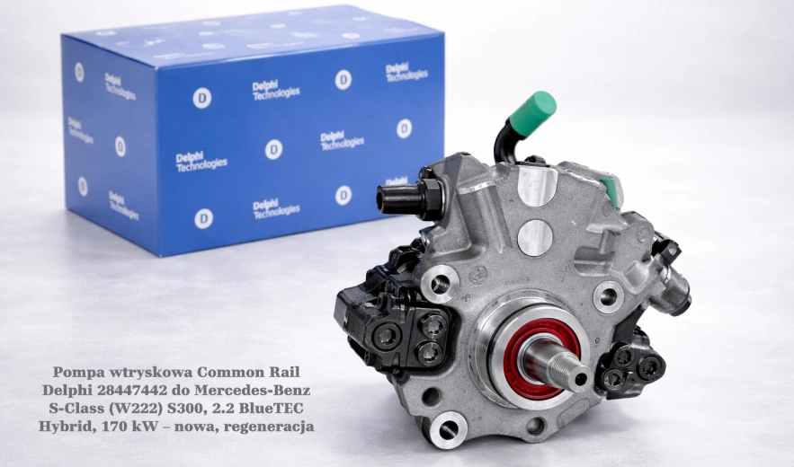 Pompa wtryskowa Common Rail Delphi 28447442 do Mercedes-Benz S-Class (W222) S300, 2.2 BlueTEC Hybrid, 170 kW – nowa, regeneracja