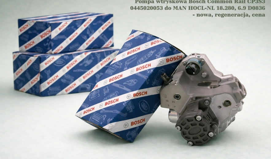 Pompa wtryskowa Bosch Common Rail CP3S3 0445020053 do MAN HOCL-NL 18.280, 6.9 D0836 - nowa, regeneracja, cena