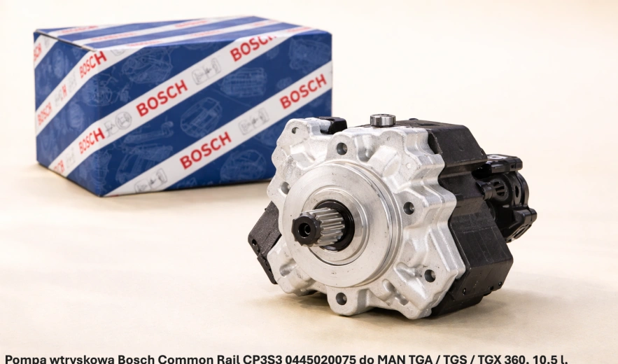 Pompa wtryskowa Bosch Common Rail CP3S3 0445020075 do MAN TGA / TGS / TGX 360, 10.5 l, D2066 - nowa, regeneracja, cena
