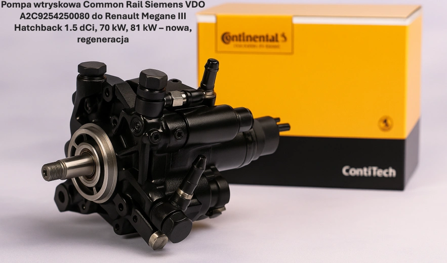 Pompa wtryskowa Common Rail Siemens VDO A2C9254250080 do Renault Megane III Hatchback 1.5 dCi, 70 kW, 81 kW – nowa, regeneracja