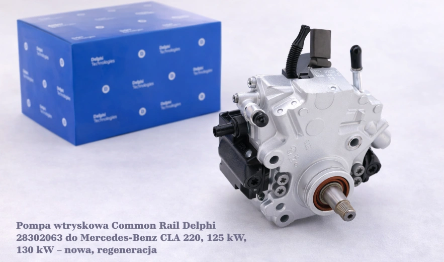Pompa wtryskowa Common Rail Delphi 28302063 do Mercedes-Benz CLA 220, 125 kW, 130 kW – nowa, regeneracja