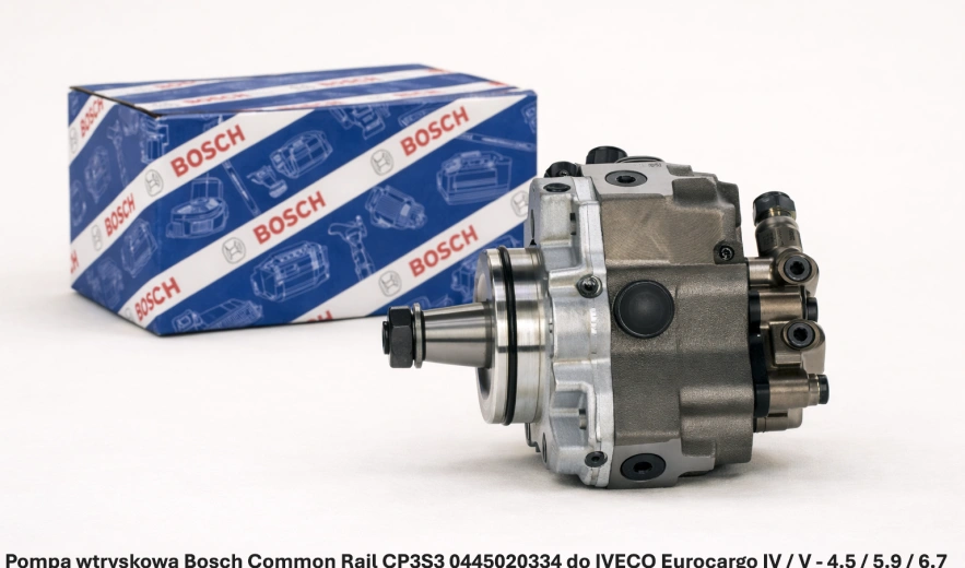 Pompa wtryskowa Bosch Common Rail CP3S3 0445020334 do IVECO Eurocargo IV / V - 4.5 / 5.9 / 6.7 – nowa, regeneracja, cena