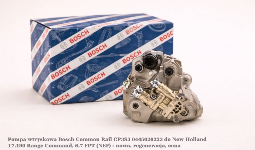 Pompa wtryskowa Bosch Common Rail CP3S3 0445020223 do New Holland T7.190 Range Command, 6.7 FPT (NEF) - nowa, regeneracja, cena