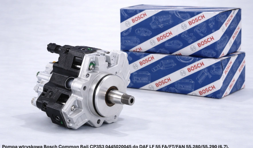 Pompa wtryskowa Bosch Common Rail CP3S3 0445020045 do DAF LF 55 FA/FT/FAN 55.280/55.290 (6.7), GR 210 S1- nowa, regeneracja, cena
