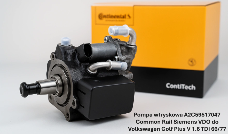 Pompa wtryskowa A2C59517047 Common Rail Siemens VDO do Volkswagen Golf Plus V 1.6 TDI 66/77 kW- nowa,regeneracja