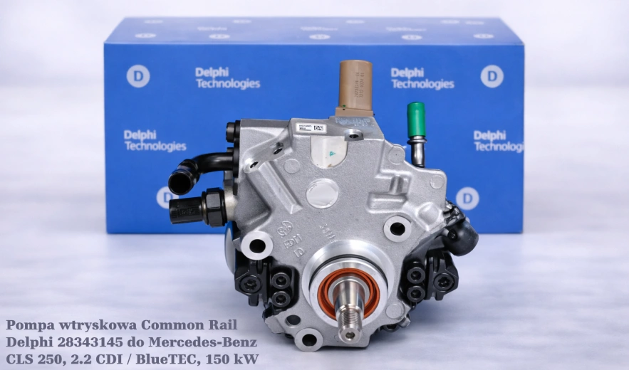 Pompa wtryskowa Common Rail Delphi 28343145 do Mercedes-Benz CLS 250, 2.2 CDI / BlueTEC, 150 kW – nowa, regeneracja