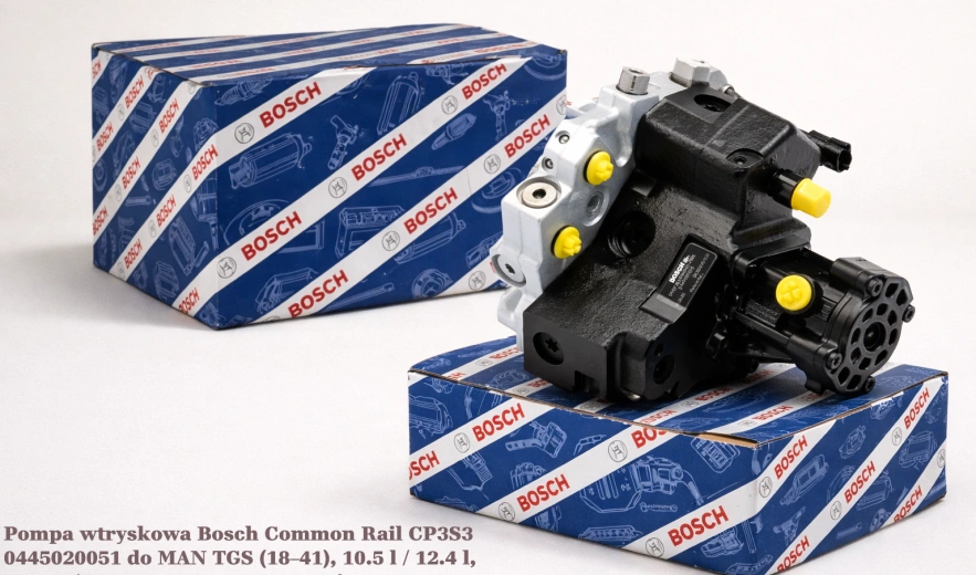 Pompa wtryskowa Bosch Common Rail CP3S3 0445020051 do MAN TGS (18–41), 10.5 l / 12.4 l, D2066 / D2676 - nowa, regeneracja, cena