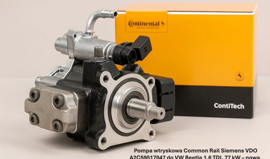 Pompa wtryskowa Common Rail Siemens VDO A2C59517047 do VW Beetle 1.6 TDI, 77 kW – nowa, regeneracja