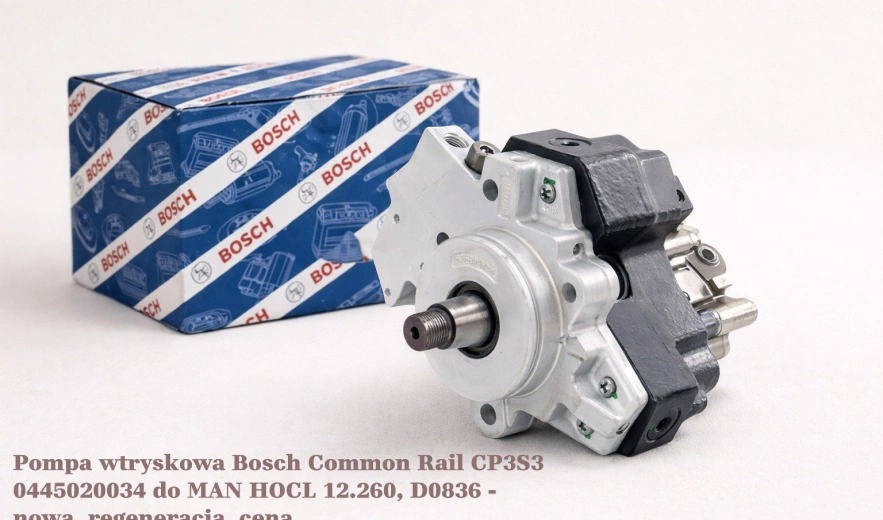 Pompa wtryskowa Bosch Common Rail CP3S3 0445020034 do MAN HOCL 12.260, D0836 - nowa, regeneracja, cena