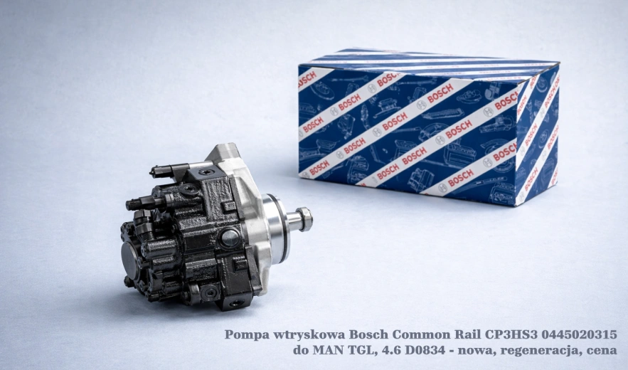 Pompa wtryskowa Bosch Common Rail CP3HS3 0445020315 do MAN TGL, 4.6 D0834 - nowa, regeneracja, cena