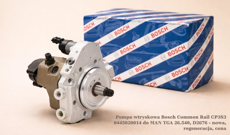 Pompa wtryskowa Bosch Common Rail CP3S3 0445020014 do MAN TGA 26.540, D2676 - nowa, regeneracja, cena