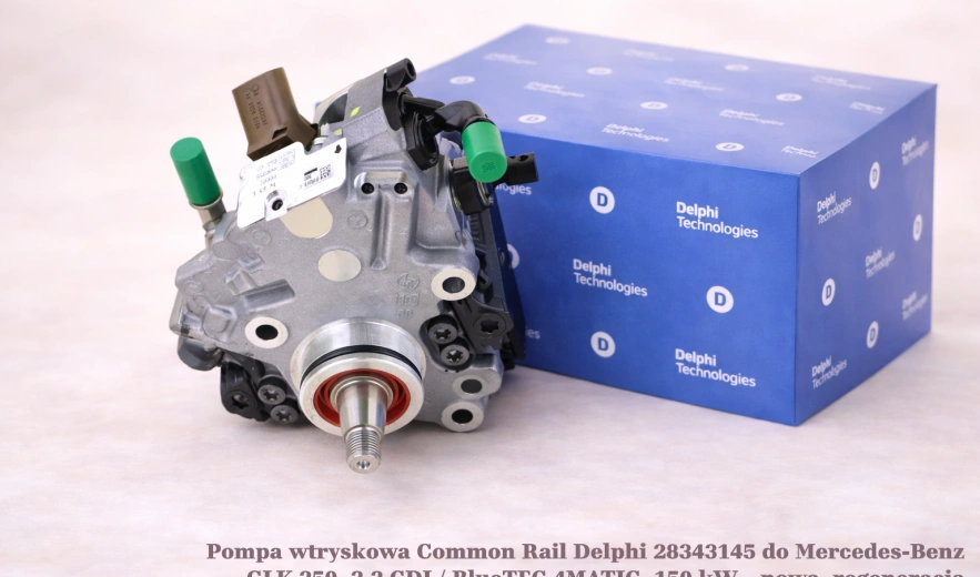 Pompa wtryskowa Common Rail Delphi 28343145 do Mercedes-Benz GLK 250, 2.2 CDI / BlueTEC 4MATIC, 150 kW – nowa, regeneracja