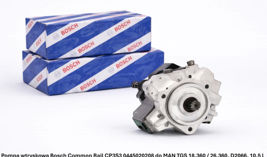Pompa wtryskowa Bosch Common Rail CP3S3 0445020208 do MAN TGS 18.360 / 26.360, D2066, 10.5 l - nowa, regeneracja, cena