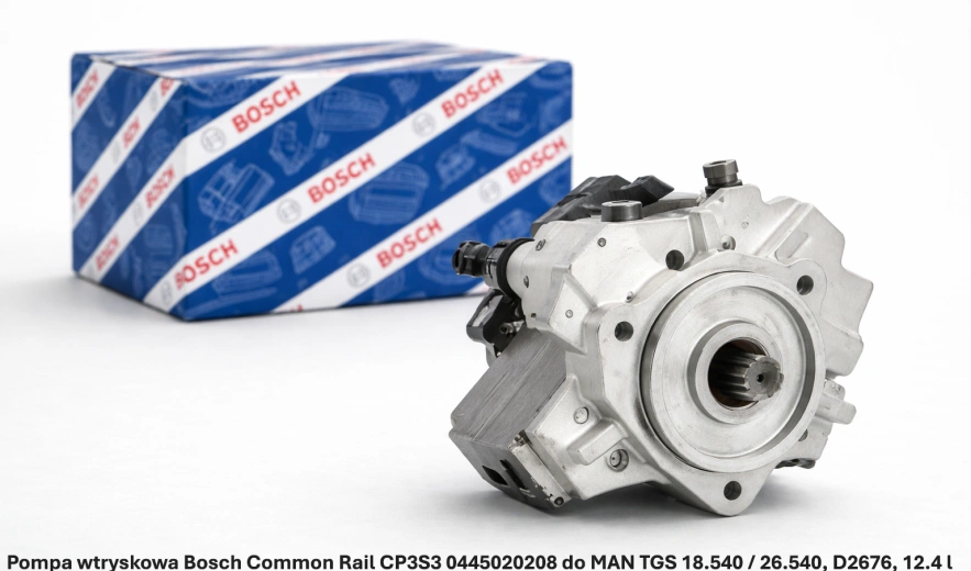 Pompa wtryskowa Bosch Common Rail CP3S3 0445020208 do MAN TGS 18.540 / 26.540, D2676, 12.4 l - nowa, regeneracja, cena