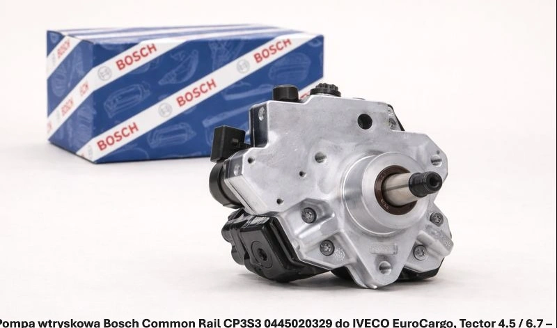 Pompa wtryskowa Bosch Common Rail CP3S3 0445020329 do IVECO EuroCargo, Tector 4.5 / 6.7 – nowa, regeneracja, cena
