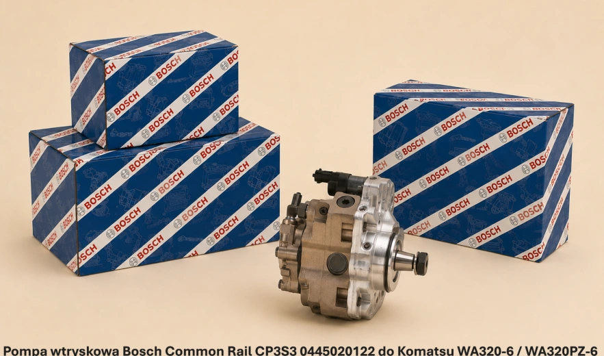 Pompa wtryskowa Bosch Common Rail CP3S3 0445020122 do Komatsu WA320-6 / WA320PZ-6 - 6.7 l - nowa, regeneracja, cena