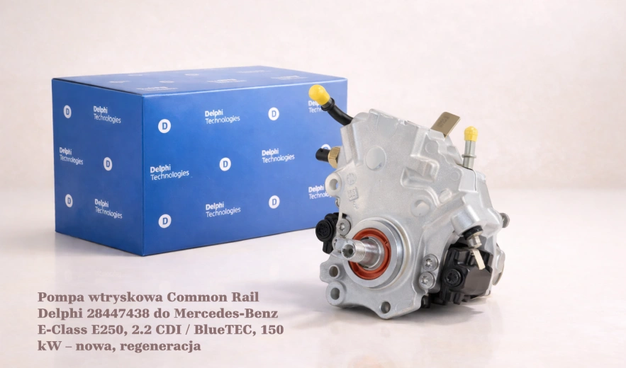 Pompa wtryskowa Common Rail Delphi 28447438 do Mercedes-Benz E-Class E250, 2.2 CDI / BlueTEC, 150 kW – nowa, regeneracja