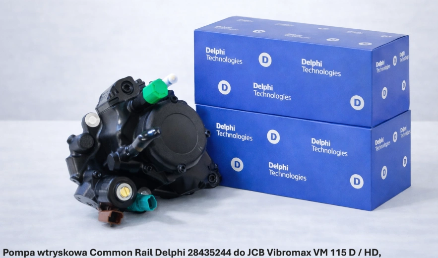 Pompa wtryskowa Common Rail Delphi 28435244 do JCB Vibromax VM 115 D / HD, 97kW– nowa, regeneracja