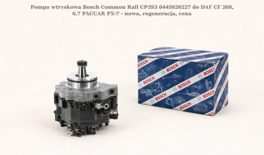 Pompa wtryskowa Bosch Common Rail CP3S3 0445020227 do DAF CF 260, 6.7 PACCAR PX-7 - nowa, regeneracja, cena