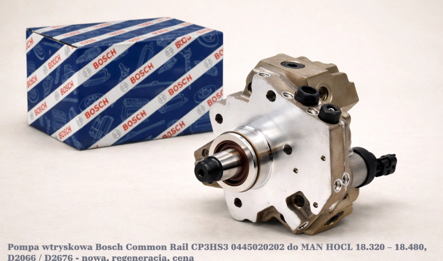 Pompa wtryskowa Bosch Common Rail CP3HS3 0445020202 do MAN HOCL 18.320 – 18.480, D2066 / D2676 - nowa, regeneracja, cena