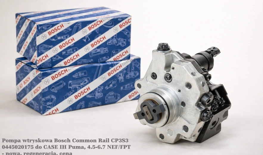 Pompa wtryskowa Bosch Common Rail CP3S3 0445020175 do CASE IH Puma, 4.5-6.7 NEF/FPT - nowa, regeneracja, cena