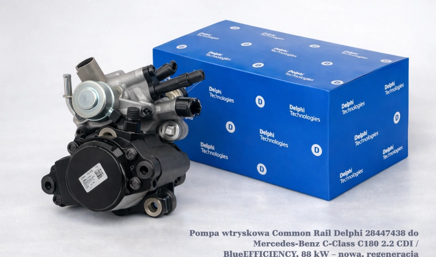 Pompa wtryskowa Common Rail Delphi 28447438 do Mercedes-Benz C-Class C180 2.2 CDI / BlueEFFICIENCY, 88 kW – nowa, regeneracja